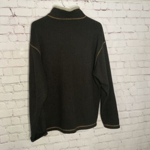 Kuhl Alfpaca Fleece Men's Medium M Fairy GreenGray 1/4 Zip Long Sleeve Sweater - Picture 5 of 8